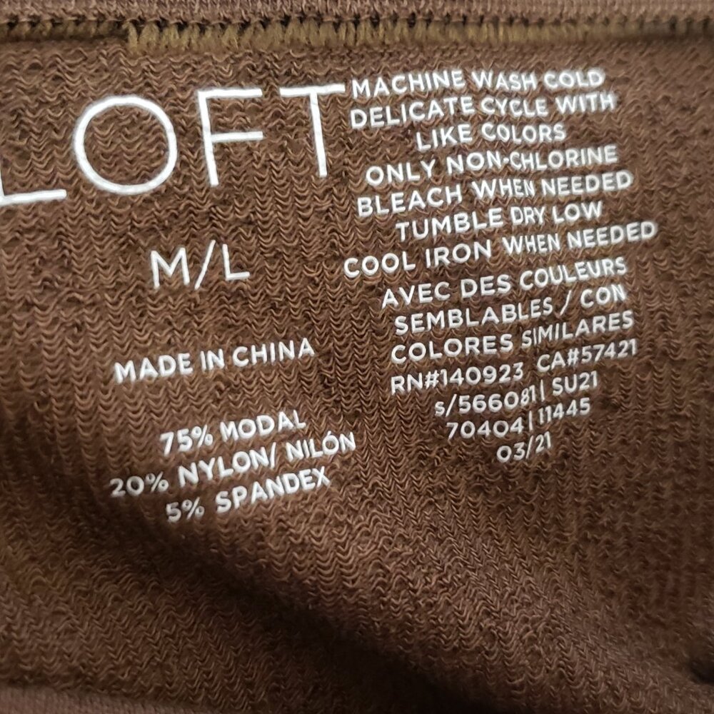 NEW Loft M L Shorts Brown Daydream Seamless High Waist Boy Biker Bike - Picture 4 of 5